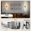 1 Pack Battery Operated Wall Sconce Detachable 360°Rotate, Wireless Wall Light 3000-6500K Dimmable, 10000mAh Rechargeable Wall Lamp for Bedroom, Living Room，28.3 Inch Gold
