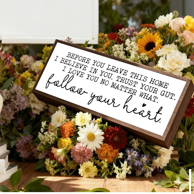 Before You Leave This Home Sign, Love Decoration for Home, Positive Quote Family Sign, Decorative Framed Wood Signs, Living Room Decors, Kids Bedroom Decor, Gift for Daughter Son Kids