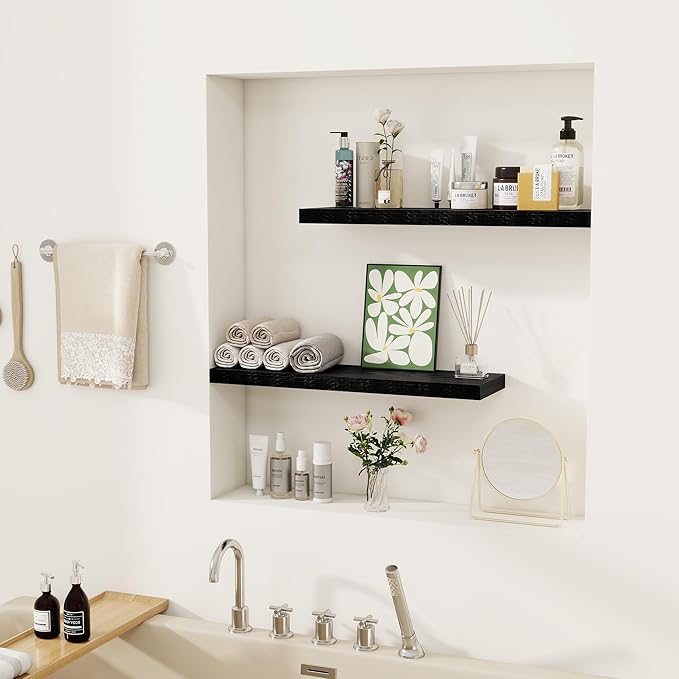 Fun Memories Deep Black Floating Shelf, 22.5