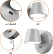 URSOLA Wall Light LED Wall Sconce with On/Off Switch USB Charging Port 110 Volt Hardwired Wall Lamp 350 Rotatable Up Down Sconces Wall Lighting (Grey)