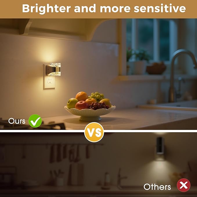 L LOHAS LED 3CCT Night Lights Plug into Wall, 3000K/4000k/5000K Adjustable Color Temperature Night Light,Bubble Nightlight with Dusk to Dawn Sensor for Rooms Bathroom Hallway