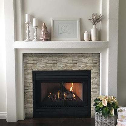 Stone Brick Wallpaper Peel and Stick, Brick Contact Paper for Kitchen Backsplash, Removable Self Adhesive Faux Stone Brick Wallpaper for Living Room Fireplace Accent Wall 17.71" X 118"