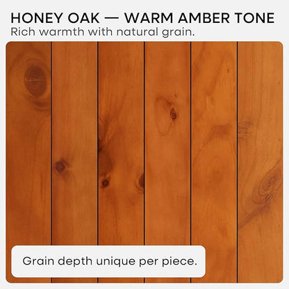 Homeforia 12 inch Oak Floating Shelf, High End Solid Real Wood 12inch Small Floating Shelves for Wall Mounted, Honey Oak Wooden 12in Floating Shelves, Heavy Duty Bracket, 12 X 6.5 X 1.75 in, Set of 2
