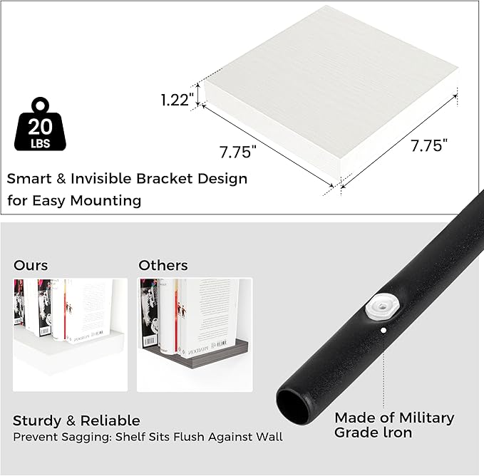 Square Floating Shelves for Wall 8