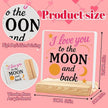 Valentines Desk Decor, Happy Valentine's Day Home Office Table Sign for Porch Tiered Tray Shelf Party, Rustic Romantic Acrylic Gifts Decorations for Him Her Wife,I Love You to The Moon And Back