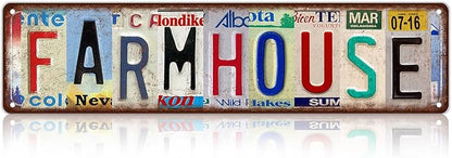 Vintage Farmhouse Metal Tin Signs Street Signs Home Wall Decor 16 x 4 Inches