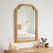 Wood Framed Bathroom Mirror for Wall, 20X30 Inch Rustic Wood Frame Wall Mirrors Decorative for Living Room, Vanity, Bedroom, Entryway and Farmhouse, Tempered Glass, Shatterproof