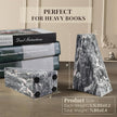 Koville Marble Bookends for Shelves, Large Bookends for Heavy Books, Natural Stone Book Stopper for Books CD Movies, Aesthetic Decorative Book Ends (Grey)