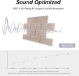 WoveN SounD Brick Acoustic Wall Panels Seamless Visual, High Density, Sound Proof Wall Decor, Noise Blocker Felt Wall Tiles for Home, Studio, Office & Focus Zones (Deep Camel), 16x12x0.4 Inch