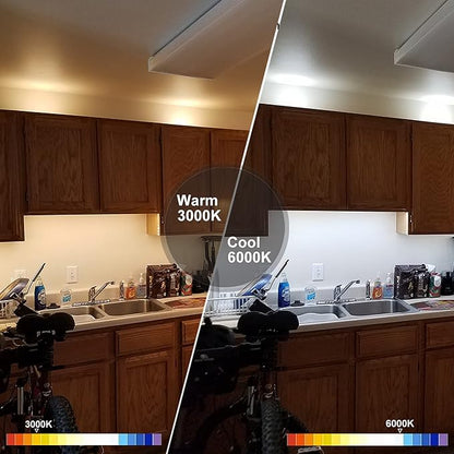 LDOPTO Battery Operated Lights Wireless Under Cabinet LED Closet Lighting Under-Counter Light fixtures Without Wiring with Remote/Touch Control for Kitchen Shelf Hallway Stairs, 3 Colors 3 Pack