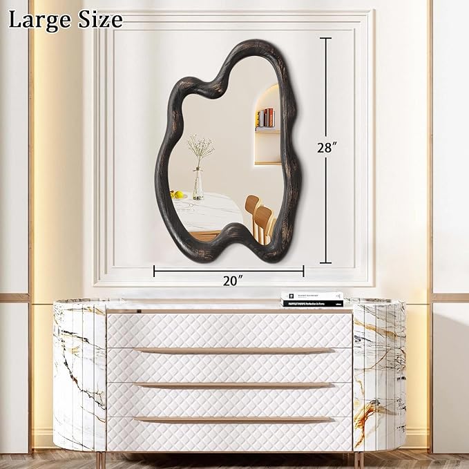 AAZZKANG Large Wall Mirror Retro Irregular Wall Mirror 28