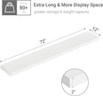 Vivelove 12 in Deep Floating Shelves for Wall, 72