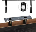 QEEIG Bathroom Shelves Over Toilet - Wall Mounted Floating Shelves Toilet Paper Storage Small Farmhouse Decor Shelf 16 inch Set of 2, Black (019-B2)