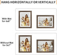 ATOBART 5x7 Picture Frame Set of 4, Displays 4x6 with Mat or 5x7 Without Mat, Photo Frames for Wall Hanging or Tabletop, Includes HD Plexiglass, Brown