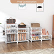 ROJASOP White Shoe Rack, Tall Metal Shoe Rack Organizer for Entryway Closet Garage, 8 Tier Large Shoe Shelf for 26-32 Pairs Boots & Shoes Storage, Space Saving Heavy Duty Shoe Stand