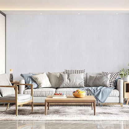 White Grasscloth Peel and Stick Wallpaper Textured Self-Adhesive Contact Paper A Set of 47" X 120" Linen Grasscloth Removable Wallpaper for Cabinets Counter Top Liners