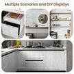 practicalWs Marble Wallpaper Granite White and Gray Wall Paper Roll 47.2