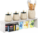 Furinno Helena Kitchen Counter Stackable Organizer Shelf, Set of 1, 23-Inch, Marble White