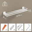 Acrylic Bathroom Floating Shelves - Set of 2, Wall Mounted Shelves for Suitable for Lavatory, Kitchen, Laundry Room, Farmhouse, for Item Storage/Room Decoration (White)