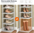 HOOBRO Vertical Shoe Rack, 8-Tier Narrow Shoe Shelf, Shoe Storage Organizer for Small Space, 11