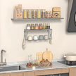 Floating Bathroom Shelves Wall Mounted - Wooden Shelf Set of 3 for Over Toilet Storage & Modern Bathroom Decor - Perfect Wall Shelving Organizer for Apartments RVs Powder Rooms Restroom - Grey