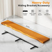 Floating Shelves for Wall Rustic Farmhouse 48 Inch Floating Shelf Bathroom Wooden Shelves for Wall Mounted Live Edge Pine Shelf with Unique Natural Grain for Living Room Bedroom Kitchen (Honey Walnut)