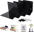 STORAGE MANIAC Floating Book Shelves for Wall Mounted Invisible Floating Bookshelves Heavy-Duty Steel Hidden Bookshelf Hanging Bookshelves for Bedroom Living Room Office, Black 4-Pack Large