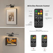 LED Wireless Picture Light with Remote Control,USB Rechargeable Battery Powered Art Lamps,Dimmable,270° Rotate,Timing,15.5 Inch Black Wall Lights for Paintings,Picture Frame,Gallery