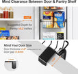 Delamu Narrow Over the Door Pantry Organizer, 6-Tier Metal Pantry Door Organization and Storage for Easy Install, Hanging Spice Rack Seasoning Shelves for Cabinet & Kitchen, D5 x W13 x H50 inch, Black