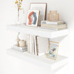 30 Inch Floating Shelves | 12 Inch Deep White Floating Shelves Set of 2 | 30