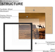 A PLUS MAX Square 15x15 Frame Set of 3, Black Engineered Wood Picture Frame for 15 x 15 Picture Poster Photo, Light Weight 15by15 Frame with Wood-grain for Wall - 3 Pack/Black/15 x15