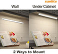 Sunlite LED Under Cabinet Lighting Plug in 12 Inch Linkable Under Counter Lights for Kitchen 16 Watts, 120 Volts, 1600 Lumens, Adjustable 3 CCT 3000K-5000K, 50,000 Hour Lifespan, ETL Listed LED Light