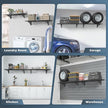 2 Pack Heavy Duty Garage Wall Shelving Set (1x4ft), Wall Mounted Garage Shelves 700lbs Capacity, 12