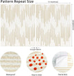 WENMER Beige Striped Wallpaper, Geometric Peel and Stick Wallpaper, 17.7''×118'' Gold Contact Paper, Beige Self Adhesive Removable Wall Paper for Bathroom Cabinets Kitchen