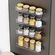 2 Pack Acrylic Spice Racks for Refrigerator and Oven, Magnetic Fridge Organizers and Storage, Clear