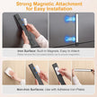 Gritin 14.7inch Under Cabinet Lighting Rechargeable 2 Pack- 3 Color Temps&5 Level Brightness, Super Bright, 4 Modes, Motion Sensor, Long Lasting - Easy Installation Magnetic Under Closet Lights-Black