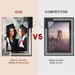 IZIDDO 8x10 Picture Frames Set of 2, Sliver Photo Frame for Tabletop, Glass Picture Frame, Horizontally or Vertically