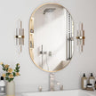Oval Bathroom Mirror Capsule Wall Vanity Mirror, 24