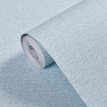 Yancorp Textured Fabric Grasscloth Peel and Stick Wallpaper Blue Contact Paper - 15.7"x120" Faux Grasscloth Peel & Stick - Light Blue