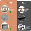 VTRIN Tall Shoe Rack with Cover, 10 Tier Shoe Organizer Storage for 50-55 Pairs Shoes and Boots Large Capacity Shoe Shelf with 8 Pockets Free Standing Shoe Rack for Closet, Entryway, Garage, Grey