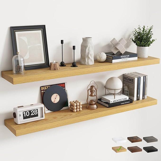 55 Inch Floating Shelves for Wall Set of 2, 8