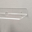 IEEK 4 PCS Clear Small Acrylic Floating Wall Shelves,9 Inch Adhesive Display Shelf for Nintendo Switch/Smart Speaker/Security Cameras/Action Figures,No Damage Expand Wall Space