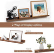 Fun Memories Picture Ledge Shelf, 36 Inch Floating Shelves Set of 2, Nursery Book Shelves for Toys Storage, Kids Bookshelf Wall Mounted for Wall Decor Books Photo Frames, Walnut