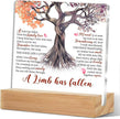 Memorial Gifts Acrylic Sign with Wooden Stand, Limb Has Fallen Poem Remembrance Condolence for Loss of Loved One, Cardinal Table Decor Bereavement Gift, Sympathy Gifts for Loss of Loved One