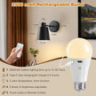 Black Battery Operated Wall Sconces Set of Two with Remote, Rechargeable Battery Powered Wall Lights, 3 Color Temperature, Dimmable, Modern Wireless Wall Lamps for Bedroom Living Room Hallway