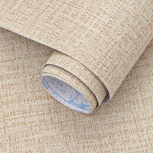 Guvana Grasscloth Peel and Stick Wallpaper Beige Textured Contact Paper Modern Removable Self Adhesive Wall Paper Thicken Fabric Faux Linen Wallpaper for Bathroom Living Room Cabinets 197inx15.7in