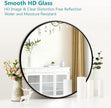 Fabuday Black Circle Mirror for Wall 22 inch - Round Mirror for Bathroom, Entryway, Living Room, Hallway, Bedroom Decor, Small Matte Frame Mirrors