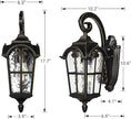 DEWENWILS Outdoor Wall Light Fixtures, Black Roman 17.7