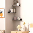 Floating Shelves for Wall Set of 3, Black Metal Wall Shelves for Bathroom 11.8/13.8/15.7 in, Modern Small Adhesive Shelf for Living Room, Bedroom, Office, Kitchen