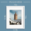 Wiscet Picture Frame Set of 9, 11x14 with Mat or 8x10, White, Classic Design, Engineered Wood, Wall Mount or Tabletop